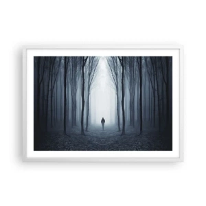 Poster in white frmae - And Everything is Straight and Bright - 70x50 cm