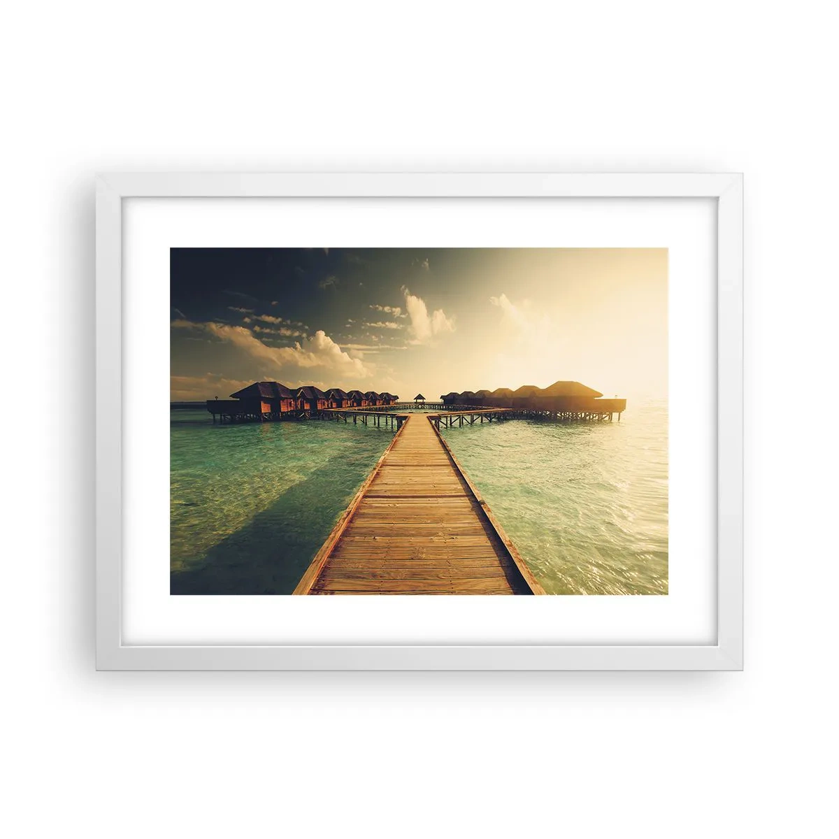 Poster in white frmae - Warm Welcome - 40x30 cm