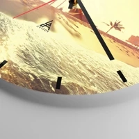 Clock face with lines