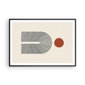 Poster in black frame - Magnetism of Shapes and Colours - 100x70 cm