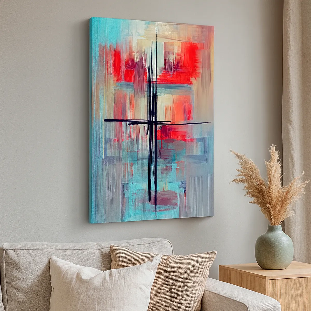 Canvas picture - Landscape in a foreign Dimension - 50x70 cm