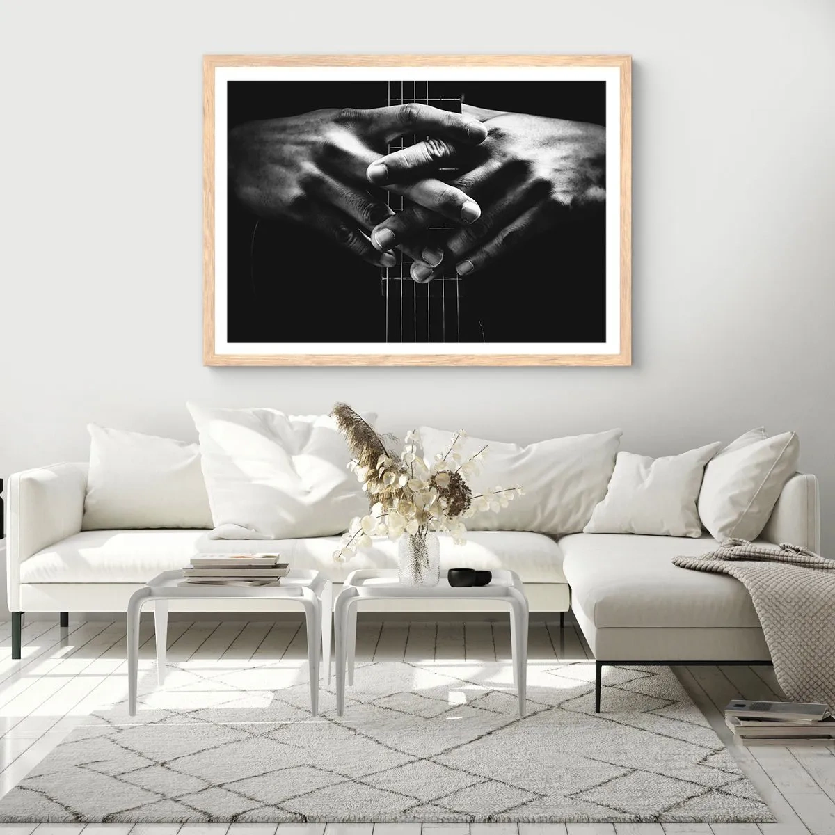 Poster in light oak frame - Artist's Prayer - 70x50 cm