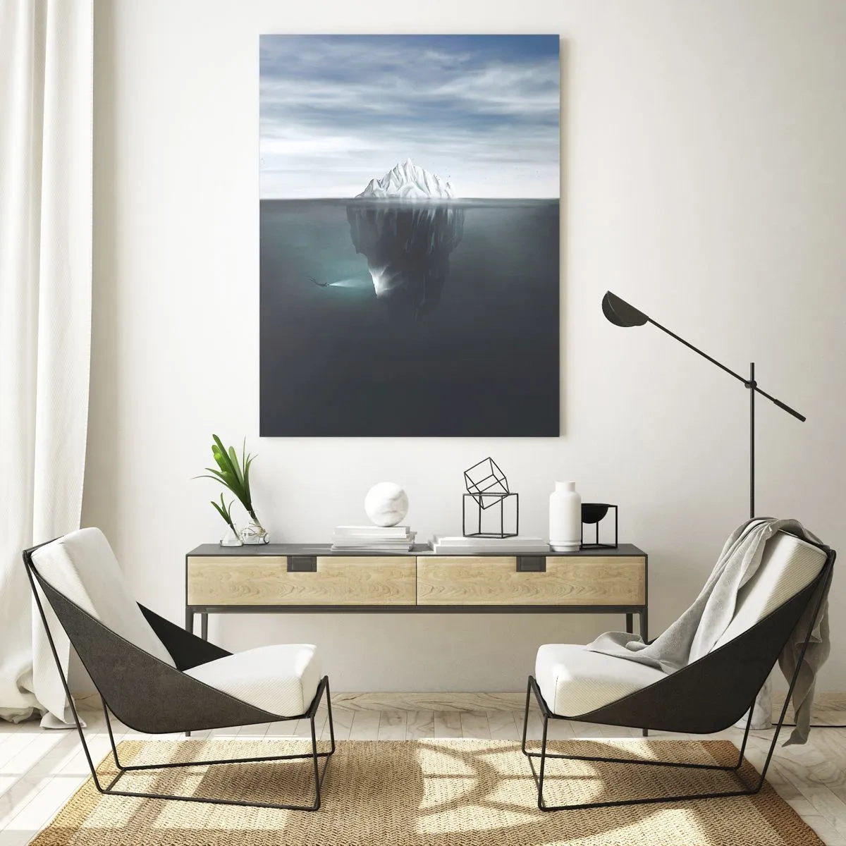 Glass picture - Underwater Secret - 50x70 cm