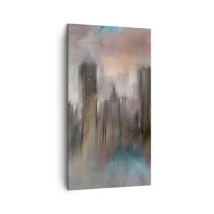 Canvas picture - Composition of Steel, Stone and Fog - 45x80 cm