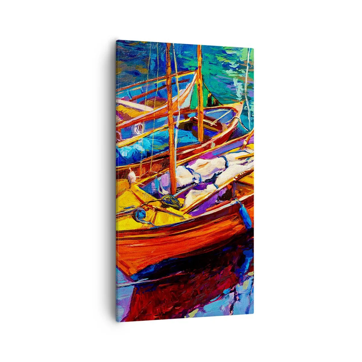 Canvas picture - On Water Thick with Colours - 55x100 cm