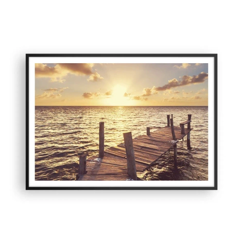 Poster in black frame - Golden Land of Tranquility - 100x70 cm