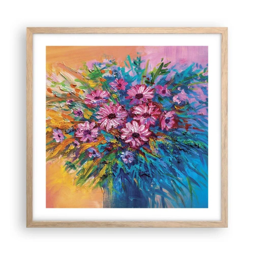 Poster in light oak frame - Energy of Life - 50x50 cm