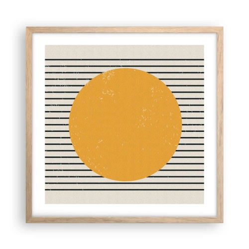 Poster in light oak frame - Power of Simplicity - 50x50 cm