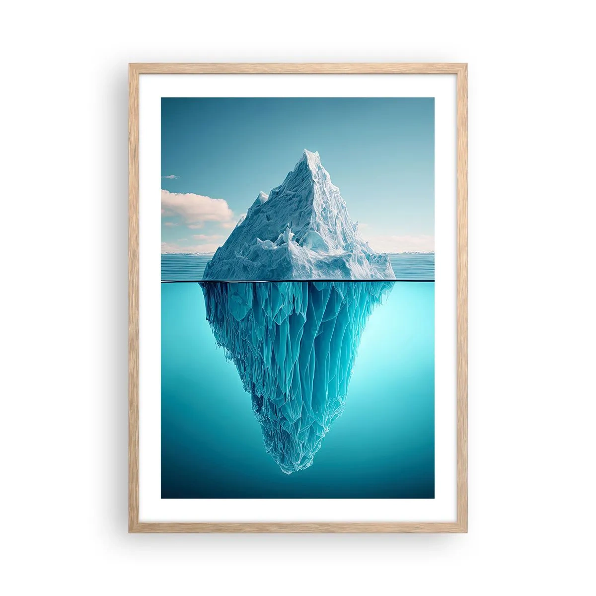 Poster in light oak frame - Ice Queen - 50x70 cm