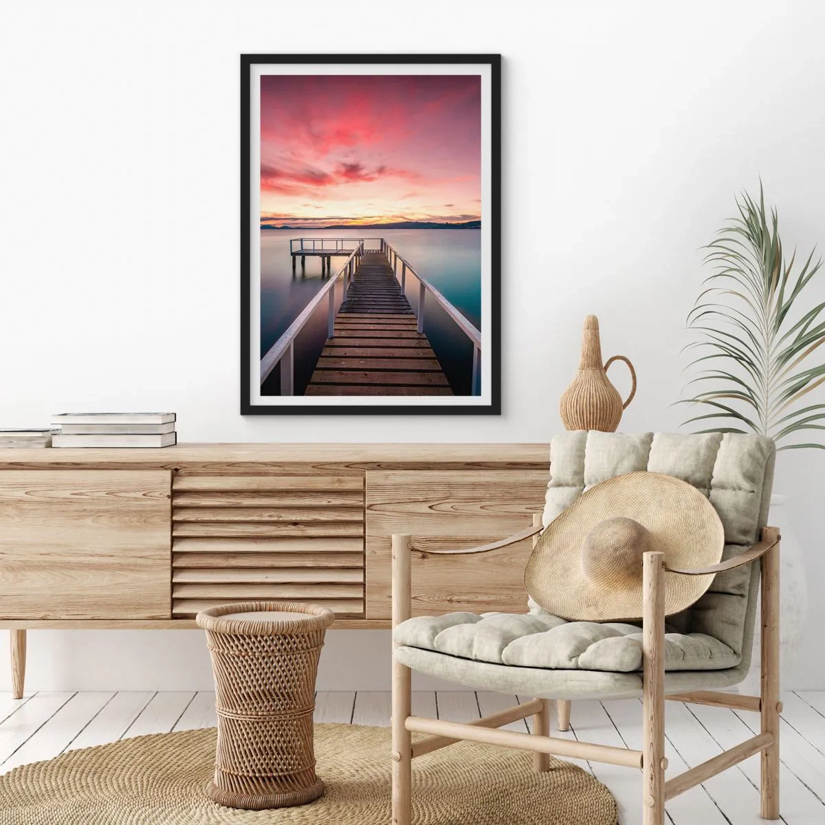 Poster in black frame - Mild Flame of an Evening - 61x91 cm