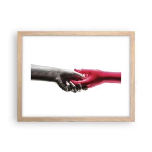 Poster in light oak frame - Together, although Different - 40x30 cm