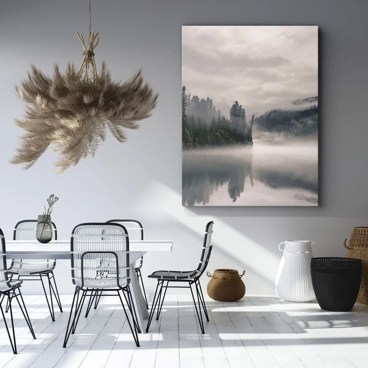 Canvas picture - Musing in the Fog - 80x120 cm