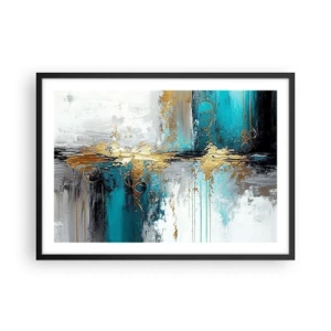 Poster in black frame - Everything Flows - 70x50 cm