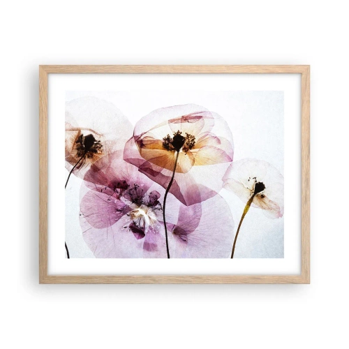 Poster in light oak frame - Flower Body Slide - 50x40 cm