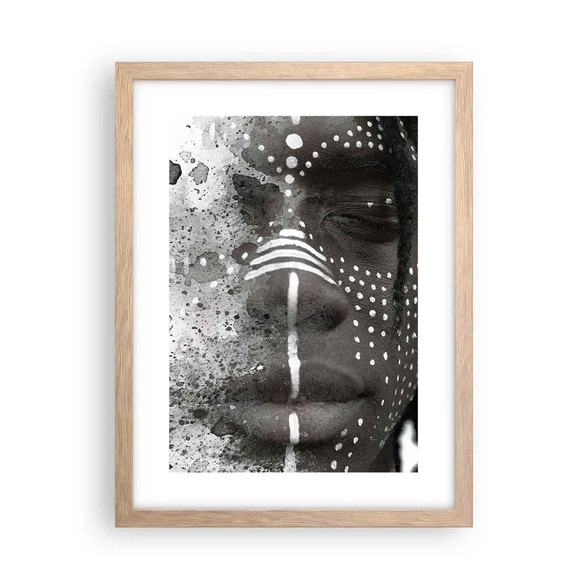 Poster in light oak frame - Dsicover Primordial Spirit - 30x40 cm