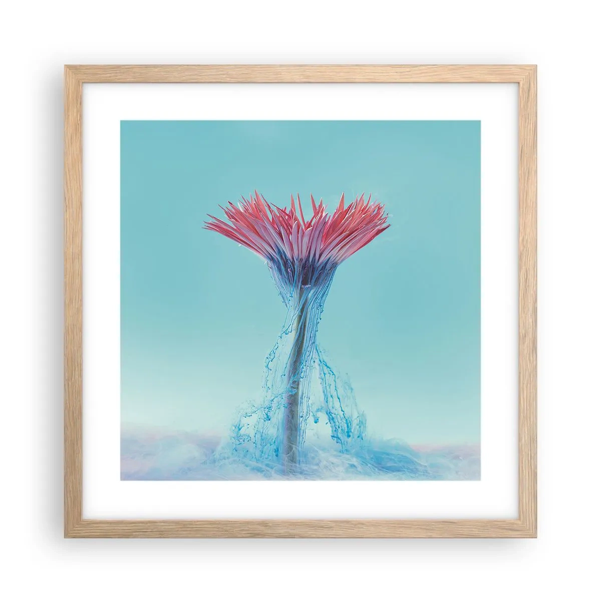 Poster in light oak frame - In a Lively Embrace - 40x40 cm