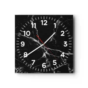 Wall clock - Clock on glass - The Secret Life of a Stone - 40x40 cm