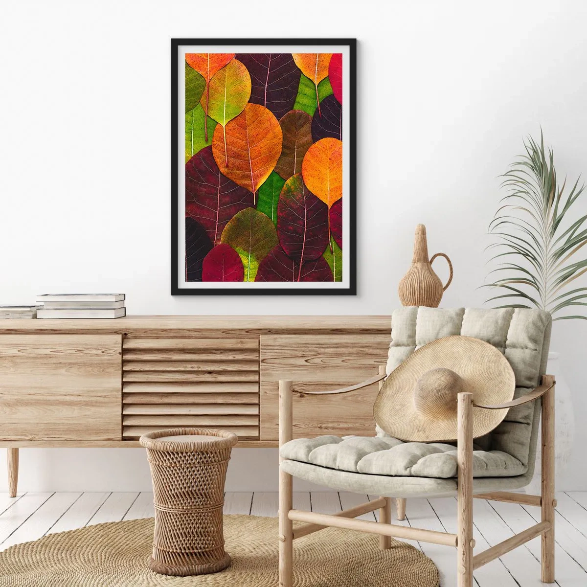 Poster in black frame - Autumn Mosaics - 40x50 cm