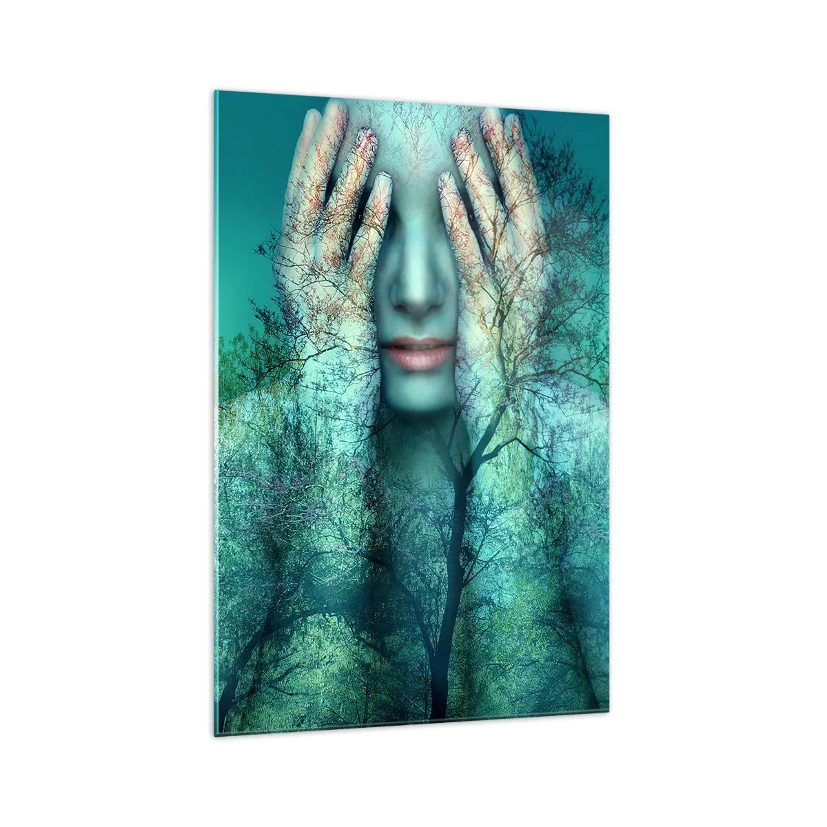 Glass picture - Submerged in Blue - 70x100 cm