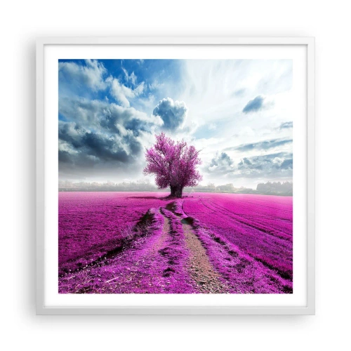 Poster in white frmae - Heathland Charm - 60x60 cm