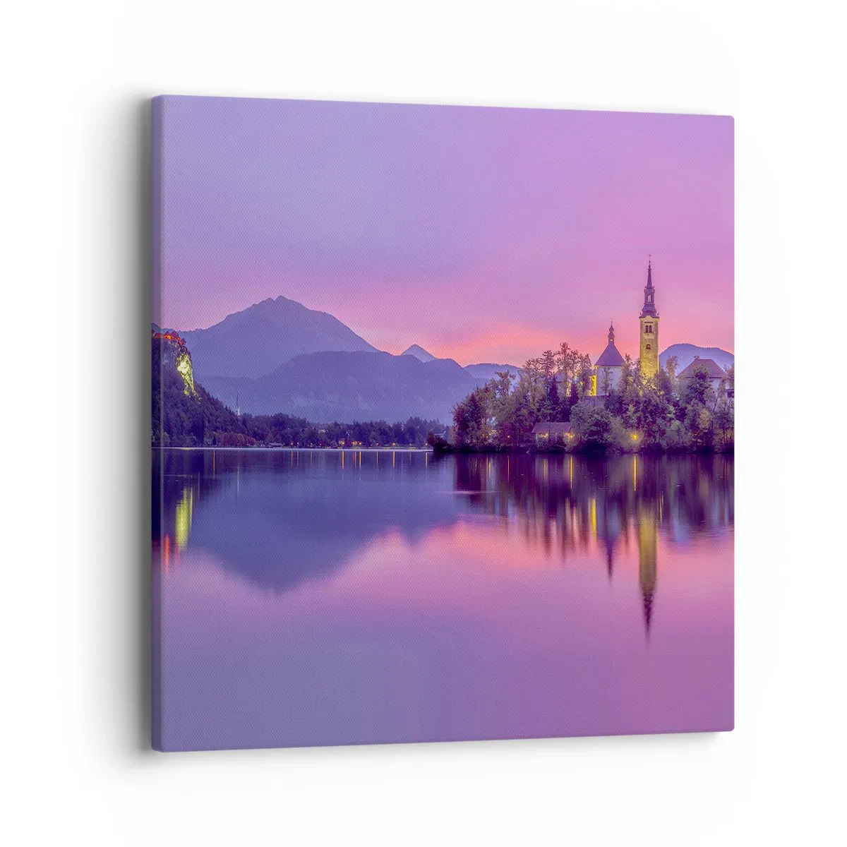 Canvas picture - Fairytale Island by Dusk - 40x40 cm
