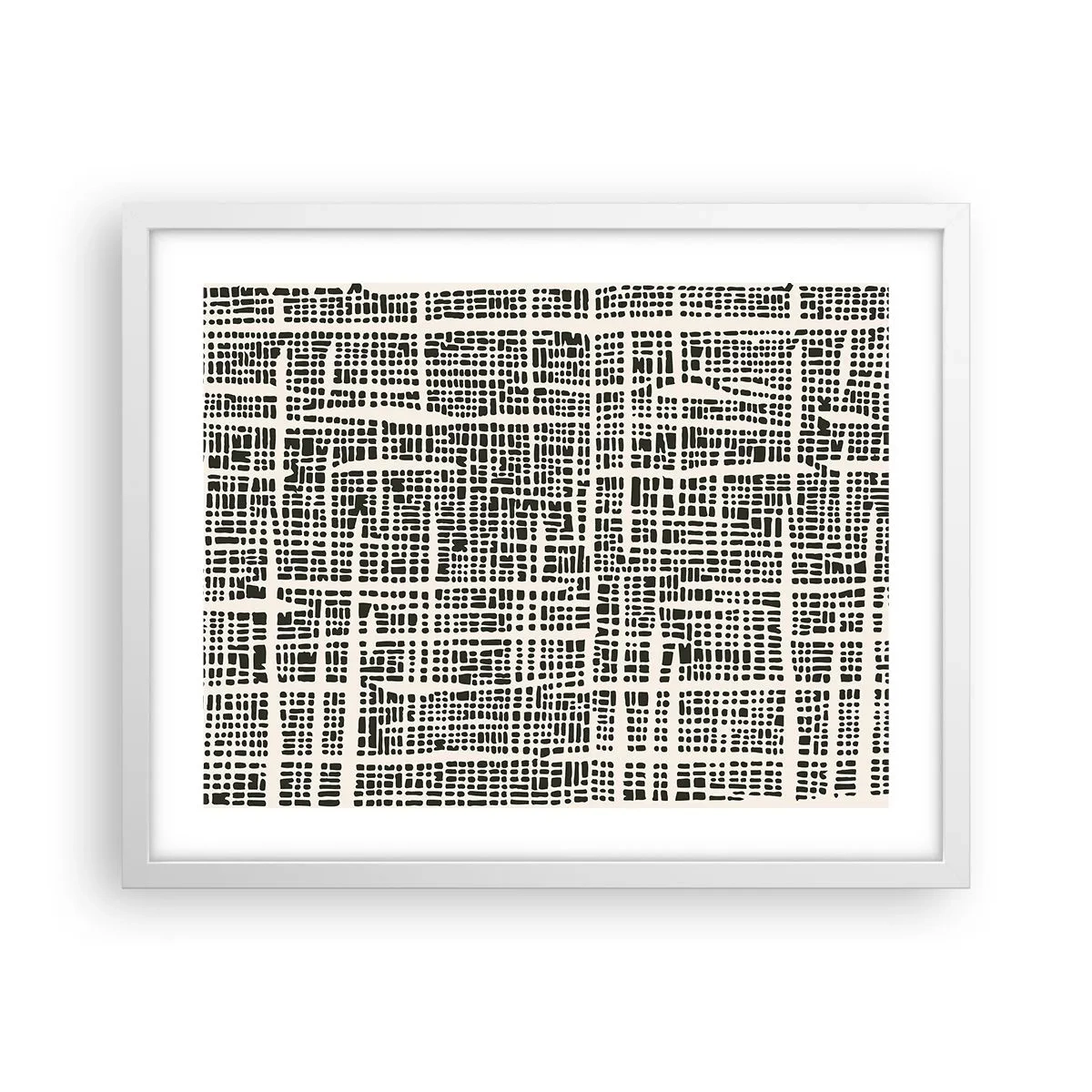 Poster in white frmae - Woven Composition - 50x40 cm
