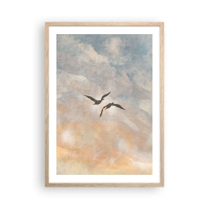 Poster in light oak frame - Sky-high Dance - 50x70 cm