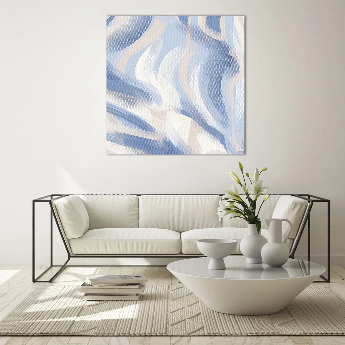Glass picture - Blue Waves - 60x60 cm