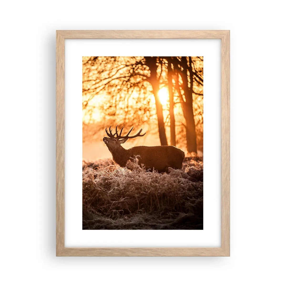 Poster in light oak frame - Hunter's Dream - 30x40 cm