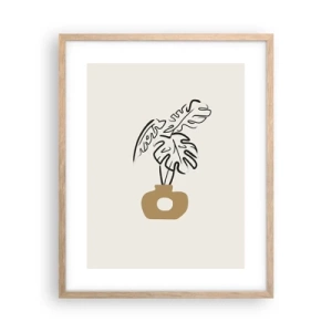 Poster in light oak frame - Monstera - House Decoration - 40x50 cm