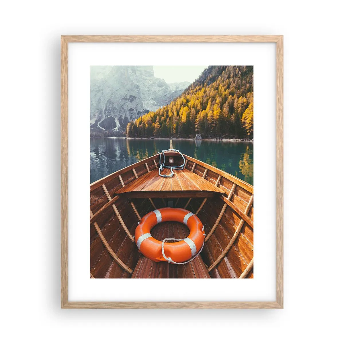 Poster in light oak frame - Mountain Hike - 40x50 cm
