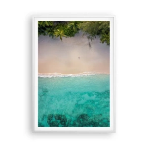 Poster in white frmae - Paradise Beach - 70x100 cm