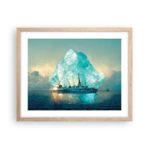 Poster in light oak frame - Arctic Diamond - 50x40 cm