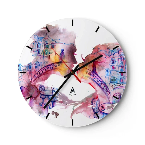 Wall clock - Clock on glass - Secret Bridge Of Sighs - 40x40 cm