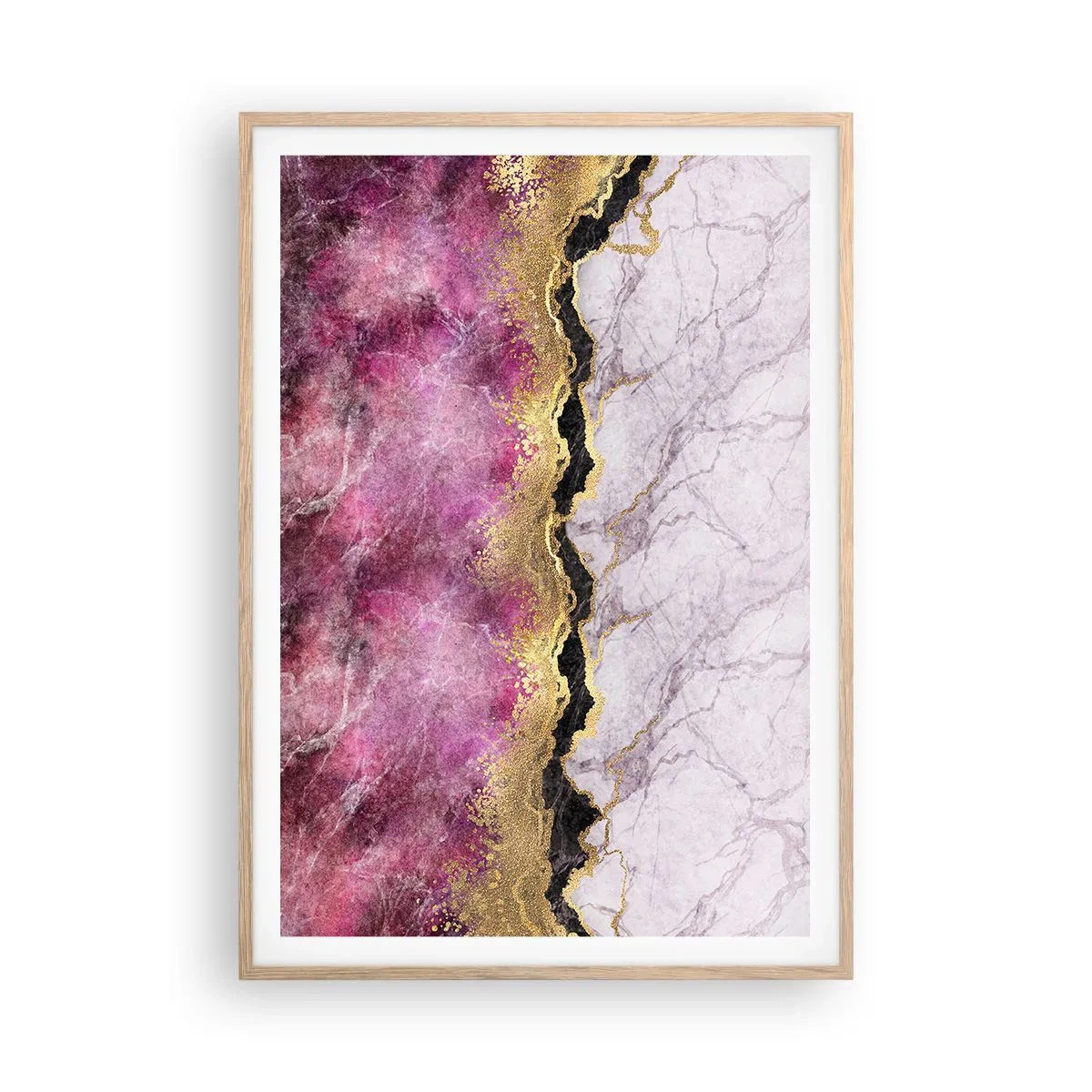 Poster in light oak frame - On the Border - 70x100 cm