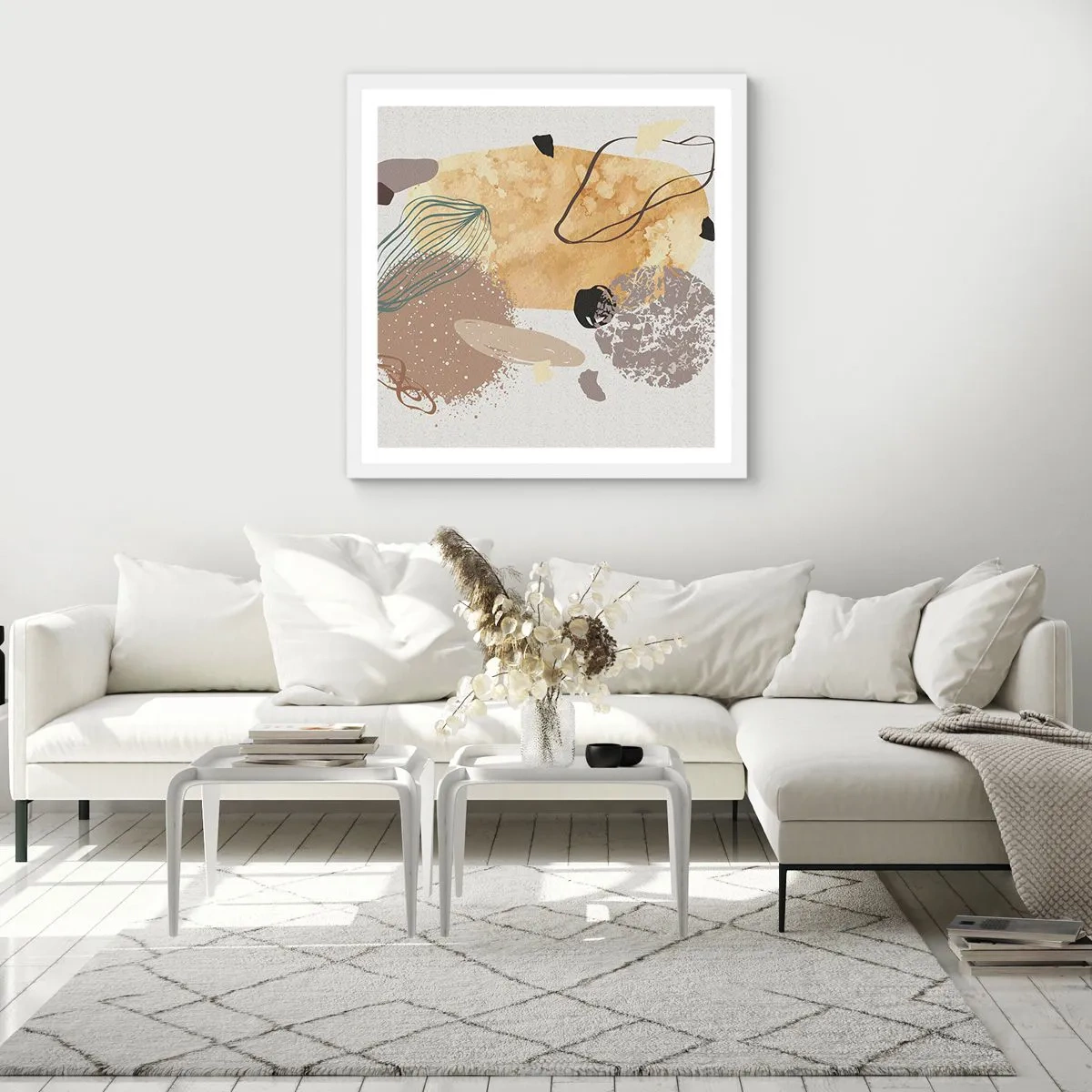 Poster in white frmae - Applied Splashing - 60x60 cm