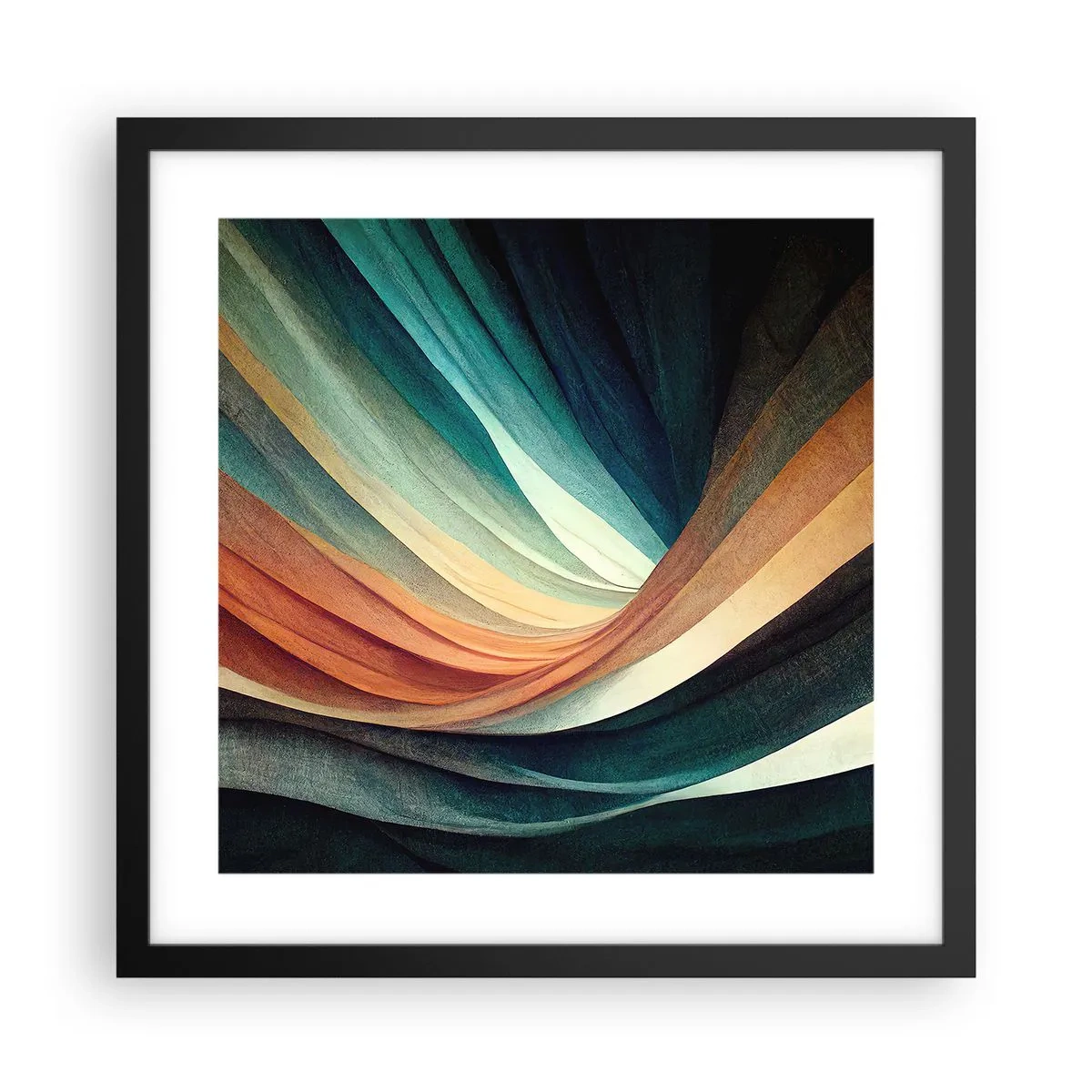 Poster in black frame - Woven from Colours - 40x40 cm