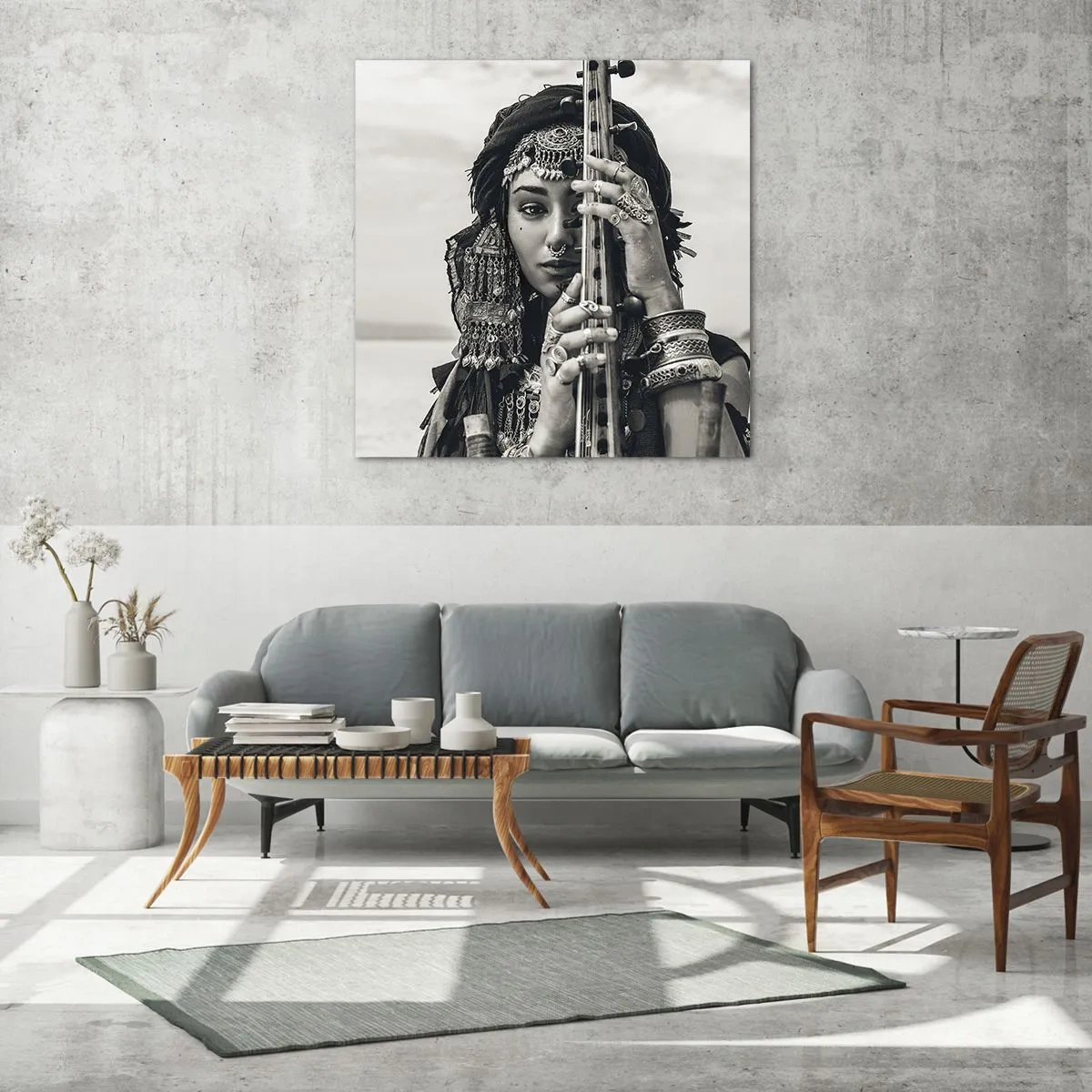 Glass picture - Only Music of the Orient - 60x60 cm