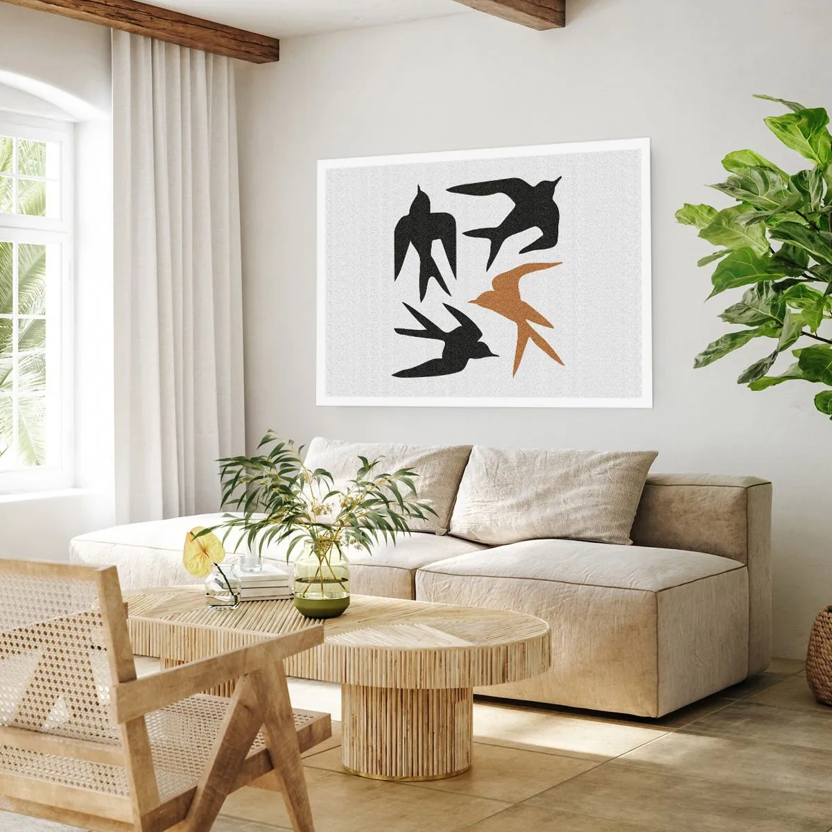 Poster - Swallows at Play - 50x40 cm