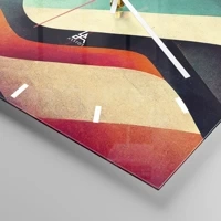 Clock face with lines