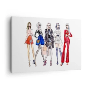 Canvas picture - Stylish illustrations of fashion silhouettes - 70x50cm - Every Week Fashion Week - Modern wall decoration for the living room and bedroom ARTTOR