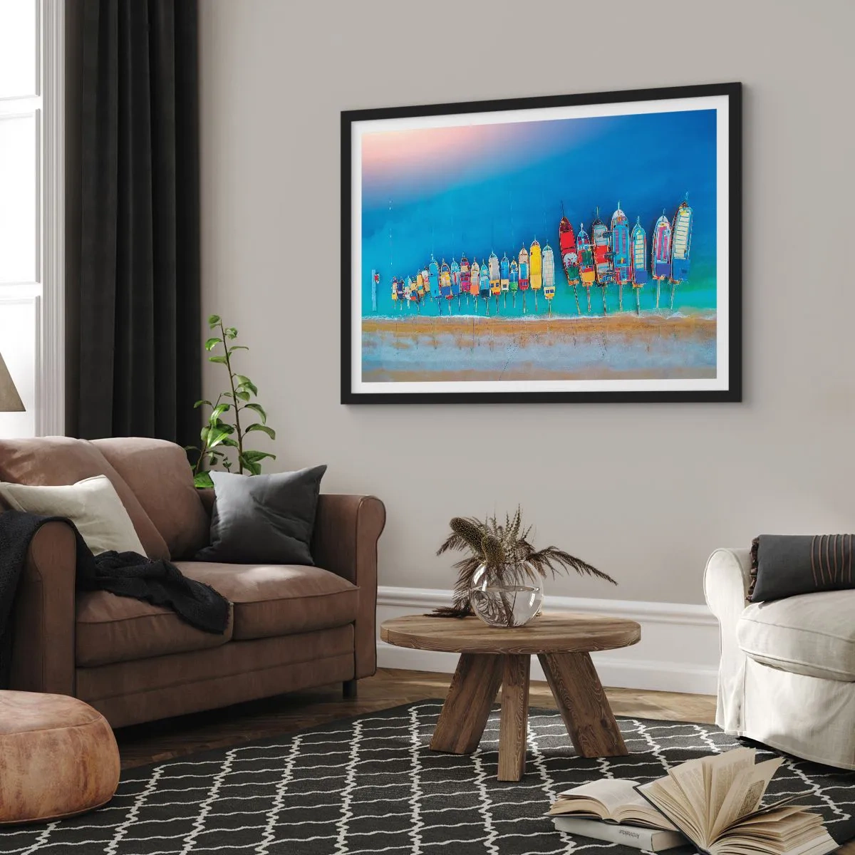 Poster in black frame - From Bird's Eye View - 50x40 cm