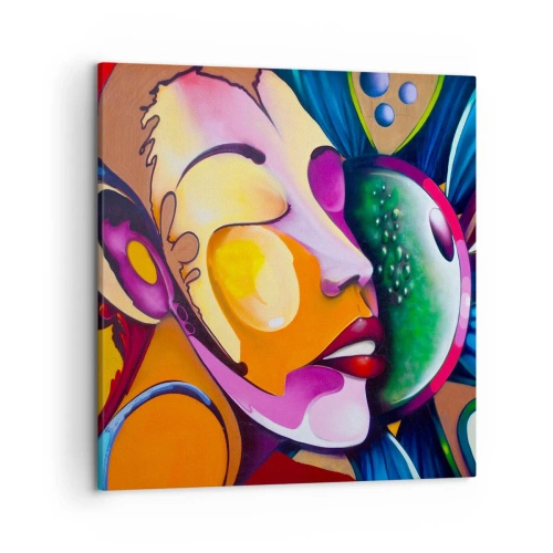 Canvas picture - Touching with a Colour - 50x50 cm