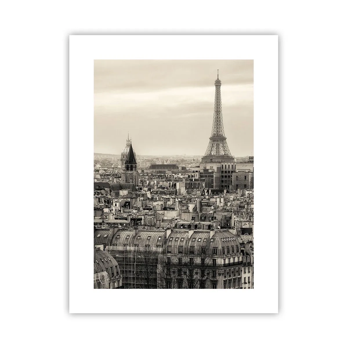 Poster - Over the Roofs of Paris - 30x40 cm