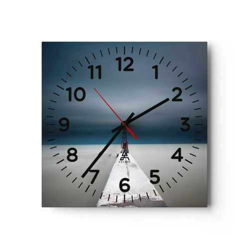 Wall clock - Clock on glass - Encounter with Infinity - 30x30 cm