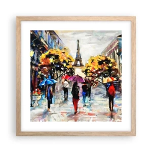 Poster in light oak frame - Especially Beautiful in Autumn - 40x40 cm