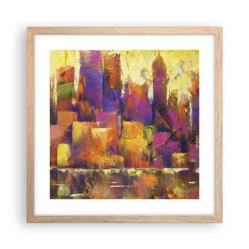 Poster in light oak frame - Metropolitan Composition - 40x40 cm