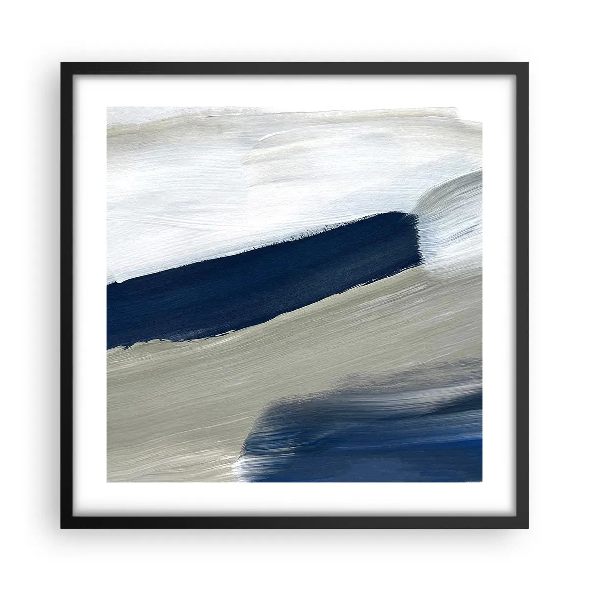 Poster in black frame - Encounter with White - 50x50 cm