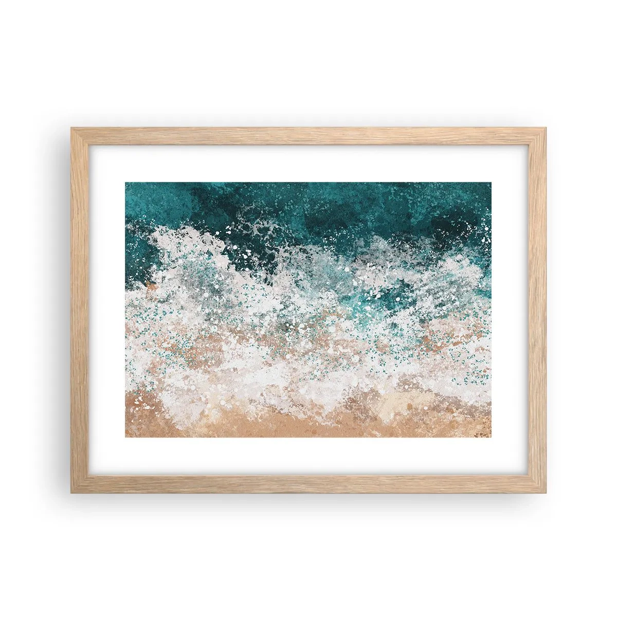 Poster in light oak frame - Sea Tales - 40x30 cm
