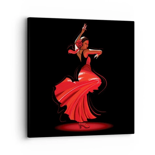 Canvas picture - Fiery Spirit of Flamenco - 30x30 cm